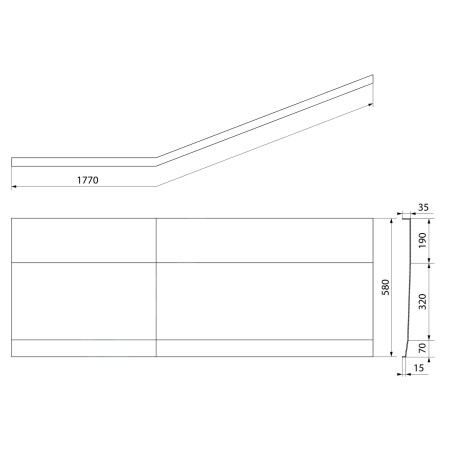 Polysan Tigra - Panneau de revêtement frontal 170 L, blanc 90312