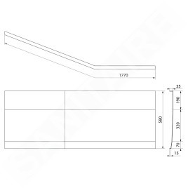 Polysan Tigra - Panneau de revêtement frontal 170 R, blanc 90812