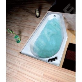 Polysan Baignoires - Baignoire asymétrique Tigra L, 1700 x 800 x 460 mm, blanc 90111
