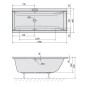 Polysan Baignoires - Baignoire Cleo, 1800 x 800 x 480 mm, blanc 95611 Polysan Baignoires - Baignoire Cleo, 1800 x 800 x 480 mm, blanc 95611