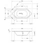 Duravit D-Code - Baignoire 1900x900 mm, blanc 700138000000000 Duravit D-Code - Baignoire 1900x900 mm, blanc 700138000000000