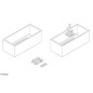 Duravit Accessoires - Support pour baignoire D-Code, 1700x750 mm 790473000000000