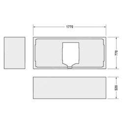 Duravit Accessoires - Support pour baignoire D-Code, 1800x800 mm 790475000000000