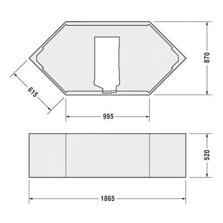 Duravit Accessoires - Support pour baignoire D-Code, 1900x900 mm 790477000000000