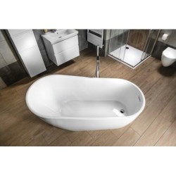 Aqualine Baignoires - Baignoire autoportante Tisa, 1700x800 mm, blanc E1780