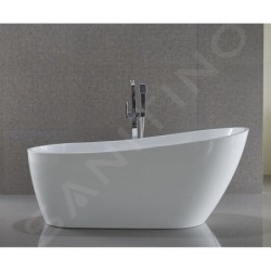 Aqualine Baignoires - Baignoire autoportante Tisa, 1700x800 mm, blanc E1780
