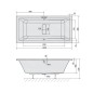 Polysan Baignoires - Baignoire Marlene Slim, 1800 x 800 x 480 mm, blanc 72034S Polysan Baignoires - Baignoire Marlene Slim, 1800 x 800 x 480 mm, blanc 72034S