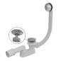 Alcadrain Garnitures de vidage - Kit vidange et trop-plein baignoire, longueur 570 mm, Click-Clack, chromé A507CKM Alcadrain Garnitures de vidage - Kit vidange et trop-plein baignoire, longueur 570 mm, Click-Clack, chromé A507CKM