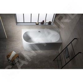 Polysan Monolith - Baignoire asymétrique Astra R 1600x750x600 mm, droite, blanc 34611M