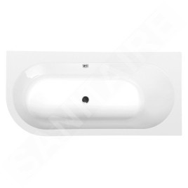 Polysan Monolith - Baignoire asymétrique Astra R 1600x750x600 mm, droite, blanc 34611M