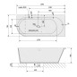 Polysan Baignoires - Baignoire Sussi R, 1600x700x495 mm, droite, blanc 90191R