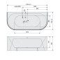 Polysan Monolith - Baignoire Viva D, 1700x750x600 mm, blanc 89119M Polysan Monolith - Baignoire Viva D, 1700x750x600 mm, blanc 89119M