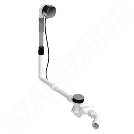 Duravit Accessoires - Garniture de vidage et de trop-plein Quadroval avec remplissage, bowden 650 mm, chrome 792203000001000