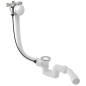 Bruckner Accessoires - Ensemble vidage et trop-plein pour baignoire, avec remplissage, bovden 550 mm, chromé 164.255.1