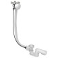 Bruckner Accessoires - Ensemble vidage et trop-plein pour baignoire, avec remplissage, bovden 700 mm, chromé 164.270.1