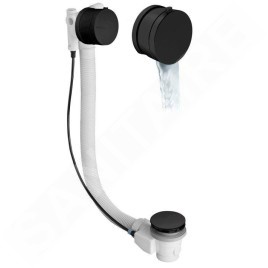 Polysan Accessoires - Garniture de vidage et de trop-plein pour baignoire, avec alimentation, avec bowden, longueur 575 mm,