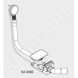 Kaldewei Accessoires - Garniture de vidage et trop-plein pour baignoire, KA 4060, blanc 687772040001
