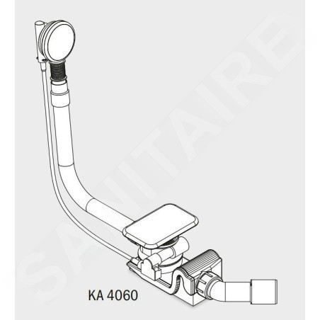 Kaldewei Accessoires - Garniture de vidage et trop-plein pour baignoire, KA 4060, blanc 687772040001