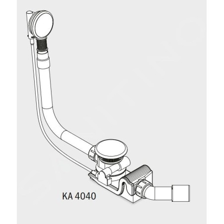 Kaldewei Accessoires - Garniture de vidage et trop-plein pour baignoire KA 4040, blanc 687772080001