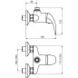 Novaservis Metalia 55 - Robinetterie de douche murale avec sortie supérieure, chrome 55062/1,0 Novaservis Metalia 55 - Robinetterie de douche murale avec sortie supérieure, chrome 55062/1,0