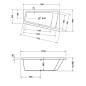 Duravit Paiova - Baignoire asymétrique, 1700x1000 mm, droite, blanc 700213000000000 Duravit Paiova - Baignoire asymétrique, 1700x1000 mm, droite, blanc 700213000000000