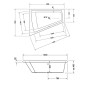 Duravit Paiova - Baignoire asymétrique, 1800x1400 mm, gauche, blanc 700216000000000 Duravit Paiova - Baignoire asymétrique, 1800x1400 mm, gauche, blanc 700216000000000