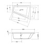 Duravit Paiova - Baignoire asymétrique, 1800x1400 mm, droite, blanc 700217000000000 Duravit Paiova - Baignoire asymétrique, 1800x1400 mm, droite, blanc 700217000000000