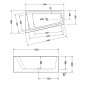 Duravit Paiova - Baignoire asymétrique, 1700x1000 mm, avec panneau, gauche, blanc 700264000000000 Duravit Paiova - Baignoire asymétrique, 1700x1000 mm, avec panneau, gauche, blanc 700264000000000