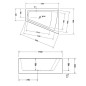 Duravit Paiova - Baignoire asymétrique, 1700x1300 mm, avec panneau, droite, blanc 700267000000000 Duravit Paiova - Baignoire asymétrique, 1700x1300 mm, avec panneau, droite, blanc 700267000000000