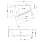 Duravit Paiova - Baignoire asymétrique, 1800x1400 mm, avec panneau, gauche, blanc 700268000000000 Duravit Paiova - Baignoire asymétrique, 1800x1400 mm, avec panneau, gauche, blanc 700268000000000