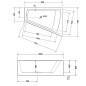 Duravit Paiova - Baignoire asymétrique, 1800x1400 mm, avec panneau, droite, blanc 700269000000000 Duravit Paiova - Baignoire asymétrique, 1800x1400 mm, avec panneau, droite, blanc 700269000000000