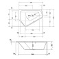 Duravit Paiova 5 - Baignoire asymétrique, 1770x1300 mm, gauche, blanc 700390000000000 Duravit Paiova 5 - Baignoire asymétrique, 1770x1300 mm, gauche, blanc 700390000000000