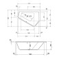 Duravit Paiova 5 - Baignoire asymétrique, 1770x1300 mm, droite, blanc 700391000000000 Duravit Paiova 5 - Baignoire asymétrique, 1770x1300 mm, droite, blanc 700391000000000