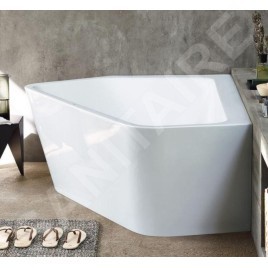 Duravit Paiova 5 - Baignoire asymétrique, 1900x1400 mm, avec panneau, gauche, blanc 700396000000000