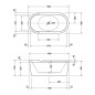 Duravit Starck - Baignoire îlot, 1600x800 mm, blanc 700409000000000 Duravit Starck - Baignoire îlot, 1600x800 mm, blanc 700409000000000