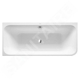 Duravit Happy D.2 Plus - Baignoire 1800x800 mm, gauche, avec panneau, blanc / graphite super matt 700449800000000