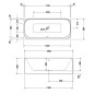 Duravit Happy D.2 Plus - Baignoire îlot, 1800x800 mm, blanc/graphit super matt 700453800000000 Duravit Happy D.2 Plus - Baignoire îlot, 1800x800 mm, blanc/graphit super matt 700453800000000
