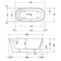 Duravit Cape Cod - Baignoire îlot, 1650x780 mm, DuraSolid, ClickClack, blanc 700459000000000 Duravit Cape Cod - Baignoire îlot, 1650x780 mm, DuraSolid, ClickClack, blanc 700459000000000