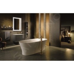 Duravit Cape Cod - Baignoire îlot, 1650x780 mm, DuraSolid, ClickClack, blanc 700459000000000