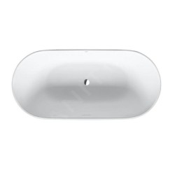 Duravit Luv - Baignoire îlot, 1600x750 mm, DuraSolid, ClickClack, blanc 700461000000000