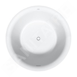 Duravit White Tulip - Baignoire îlot, diamètre 1400 mm, ClickClack, blanc 700470000000000