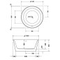 Duravit White Tulip - Baignoire îlot, diamètre 1400 mm, ClickClack, blanc 700470000000000 Duravit White Tulip - Baignoire îlot, diamètre 1400 mm, ClickClack, blanc 700470000000000