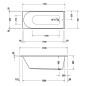 Duravit D-Neo - Baignoire 1700x700 mm, blanc 700478000000000 Duravit D-Neo - Baignoire 1700x700 mm, blanc 700478000000000