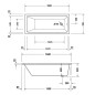 Duravit Duravit No.1 - Baignoire 1600x700 mm, blanc 700488000000000