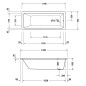 Duravit Duravit No.1 - Baignoire 1700x700 mm, blanc 700489000000000 Duravit Duravit No.1 - Baignoire 1700x700 mm, blanc 700489000000000