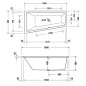 Duravit Duravit No.1 - Baignoire asymétrique 1600x850 mm, gauche, blanc 700506000000000 Duravit Duravit No.1 - Baignoire asymétrique 1600x850 mm, gauche, blanc 700506000000000