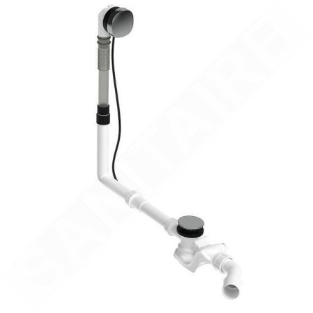 Duravit Accessoires - Garniture de vidage et de trop-plein pour baignoire, bowden, chrome 792216000001000