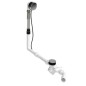 Duravit Accessoires - Garniture de vidage et de trop-plein pour baignoire, bowden, chrome 792216000001000