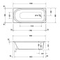 Duravit Soleil by Starck - Baignoire 1800x800 mm, blanc 700502000000000 Duravit Soleil by Starck - Baignoire 1800x800 mm, blanc 700502000000000