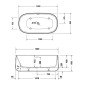 Duravit Zencha - Baignoire en îlot 1600x850 mm, DuraSolid, ClickClack, blanc 700462000000000 Duravit Zencha - Baignoire en îlot 1600x850 mm, DuraSolid, ClickClack, blanc 700462000000000